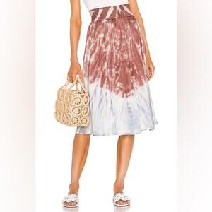 Chaser NWT Stretch Silky Tie Dye Midi Skirt Size XS